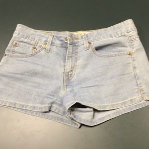 Levi’s 518 Superlow Jean shorts.